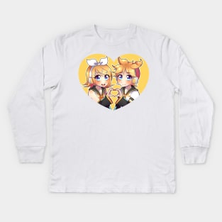 VOCALOID - Kagamine Rin and Len Heart Kids Long Sleeve T-Shirt